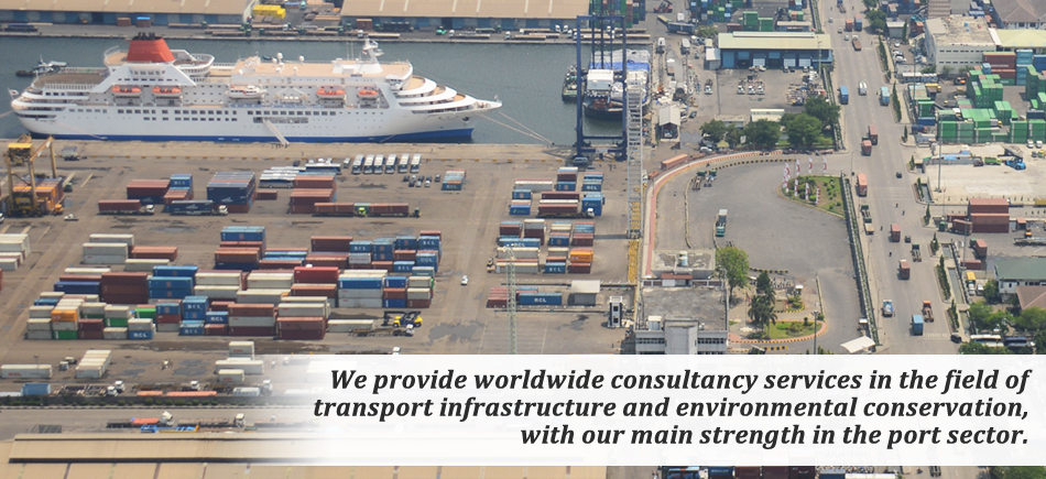 We provide worldwide consultancy services in the field of transport infrastructure and environmental conservation, with our mainstrength in the port sector and marine environment.